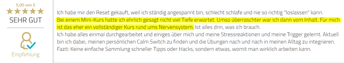 Bewertung Nervensystem Reset Bewertung Nervensystem Reset